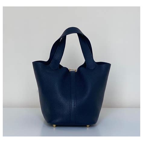 hermes picotin navy blue